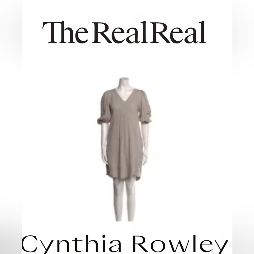 CYNTHIA  ROWLEY Taupe Puff Sleeve Tunic